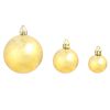 vidaXL 100 Piece Christmas Ball Set 3/4/6 cm Gold