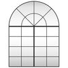 vidaXL Wall Mirror Black 100x130 cm Arch Iron