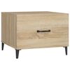 vidaXL Coffee Table with Metal Legs 2 pcs Sonoma Oak 50x50x40 cm