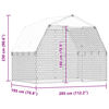vidaXL Dog Cage with Roof and Door Silver Galvanised Steel