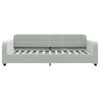 vidaXL Day Bed without Mattress Light Grey 100x190 cm Velvet