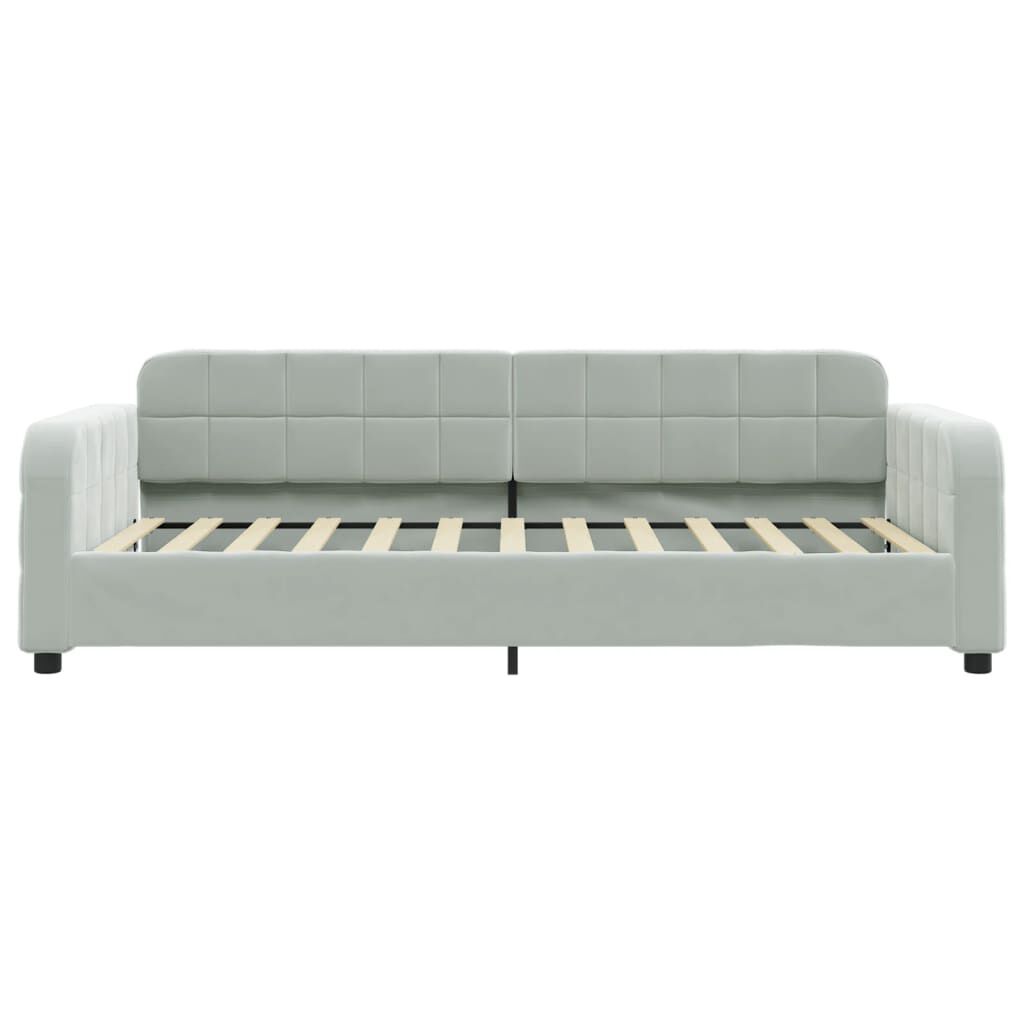vidaXL Day Bed without Mattress Light Grey 100x190 cm Velvet