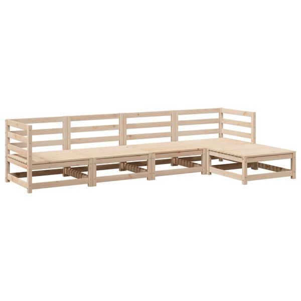 vidaXL 5 Piece Garden Sofa Set Solid Wood Pine