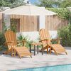 vidaXL Garden Adirondack Chairs 2 pcs Brown 77 x 137 x 95 cm