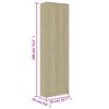 vidaXL Hallway Wardrobe Sonoma Oak 55x25x189 cm Engineered Wood