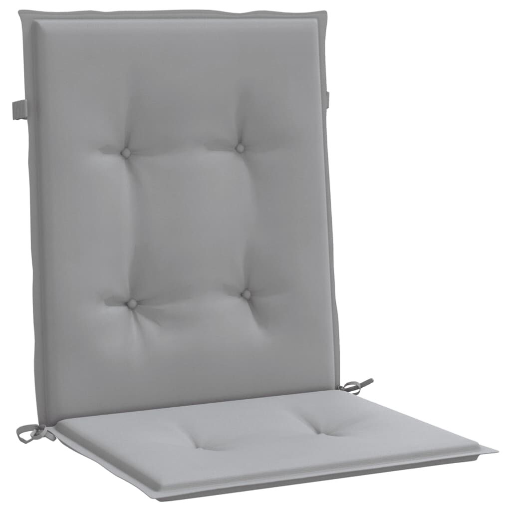 vidaXL Garden Lowback Chair Cushions 2 pcs Grey Oxford Fabric
