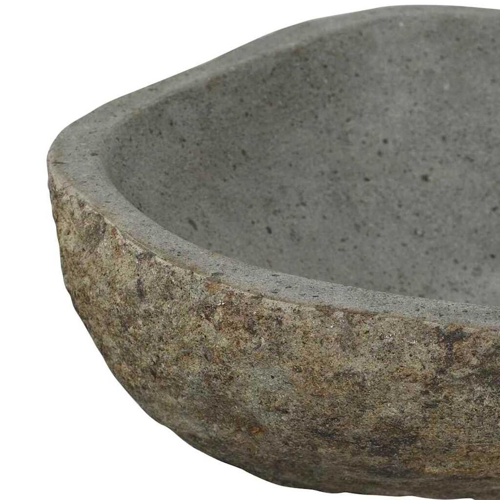 vidaXL Basin Light grey (46-52) x (35-40) x 15 cm River stone
