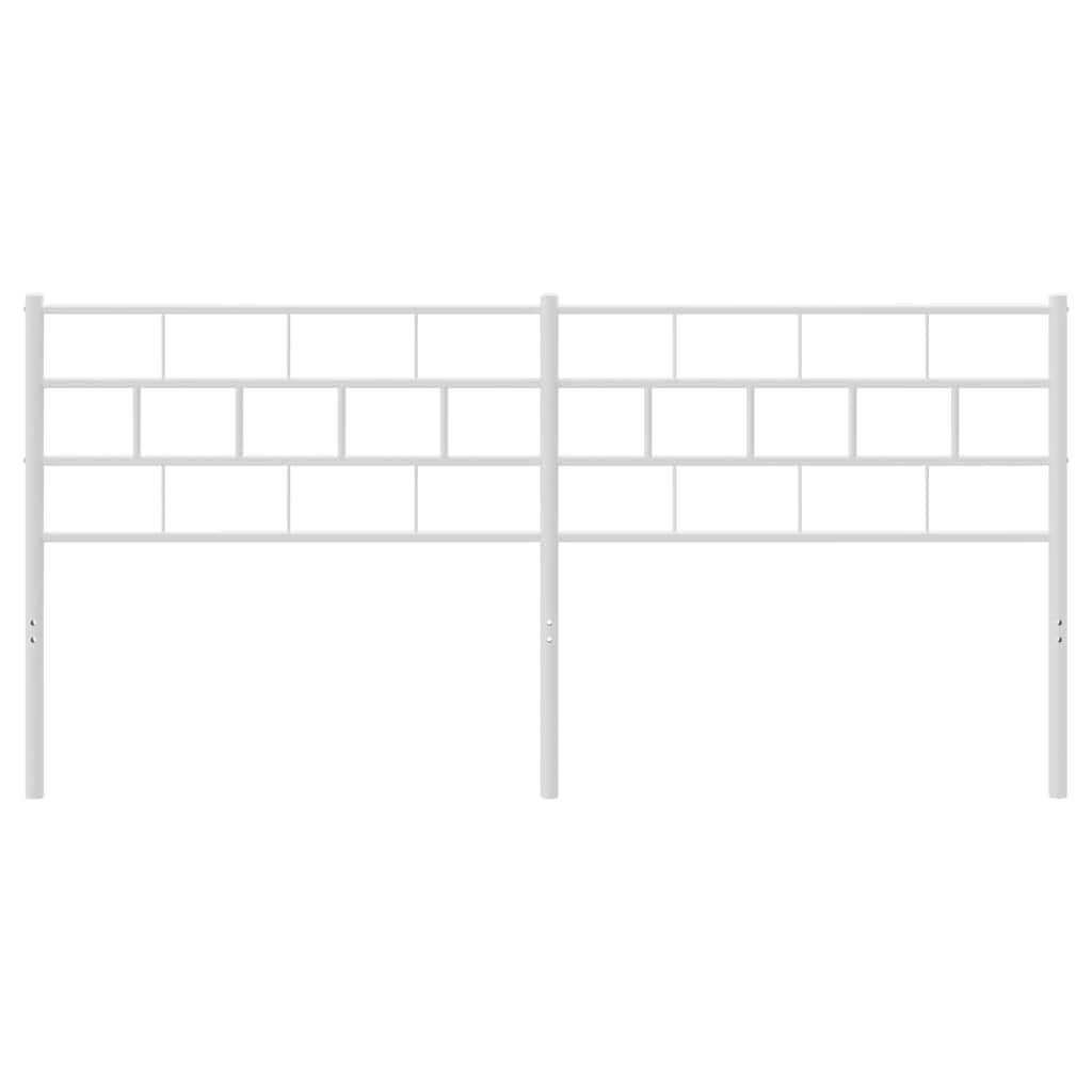 vidaXL Metal Headboard White 180 cm