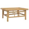 vidaXL 4 Piece Garden Lounge Set with Dark Grey Cushions Bamboo