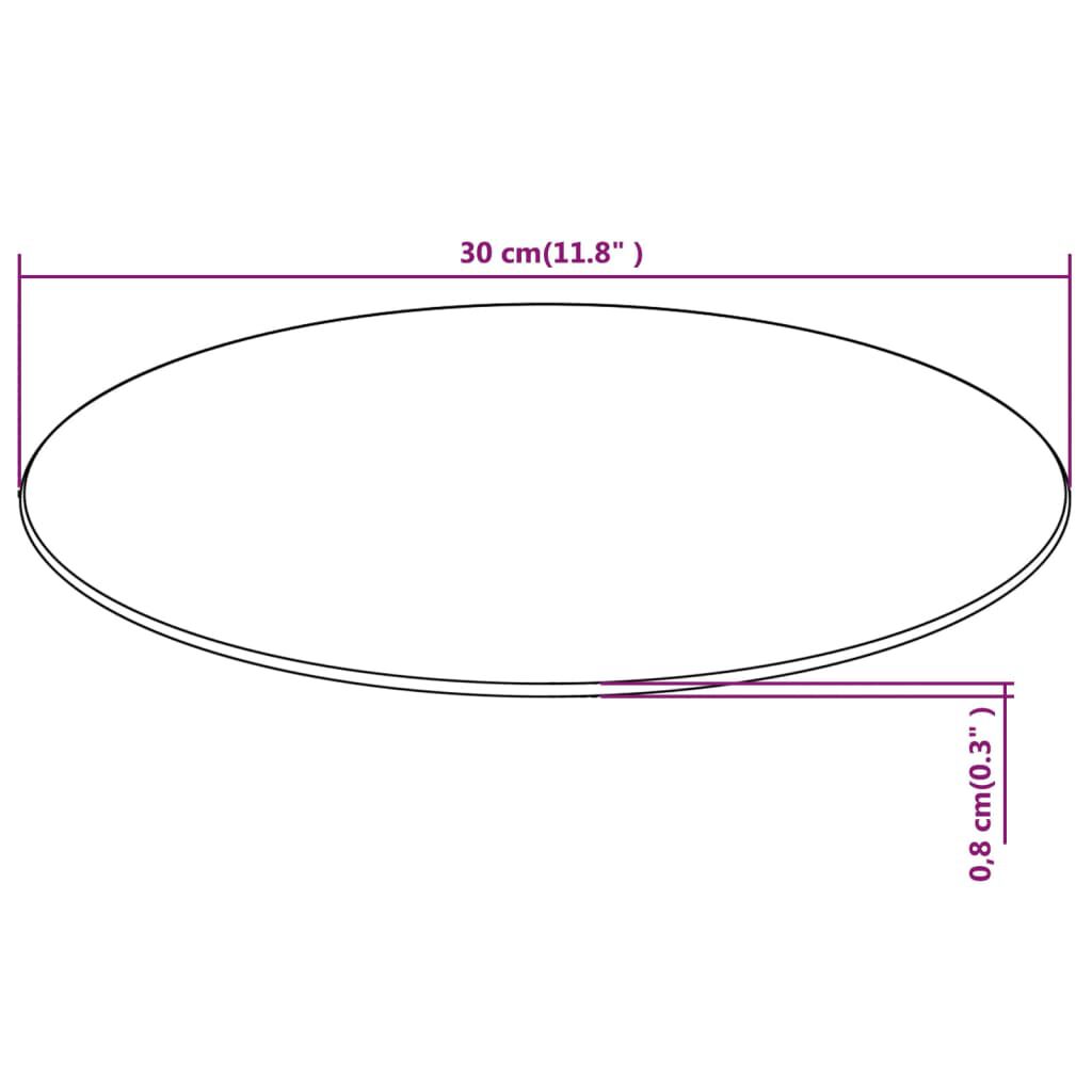 vidaXL Table Top Tempered Glass Round 300 mm