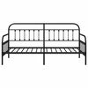 vidaXL Daybed Frame with Headboard Black 100 x 200 cm Steel