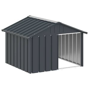 vidaXL Dog House Anthracite 116.5x103x81.5 cm Galvanised Steel