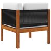 vidaXL 2 Piece Garden Lounge Set with Cushions Wood Acacia&Rope