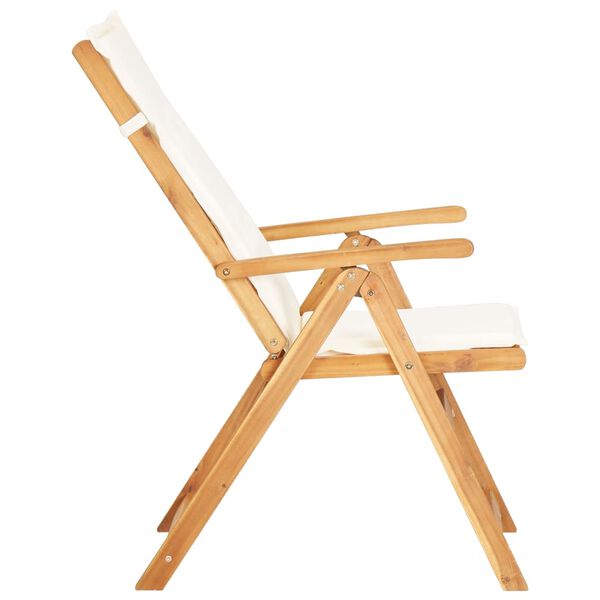 vidaXL Reclining Garden Chairs 2 pcs Brown Solid Acacia Wood