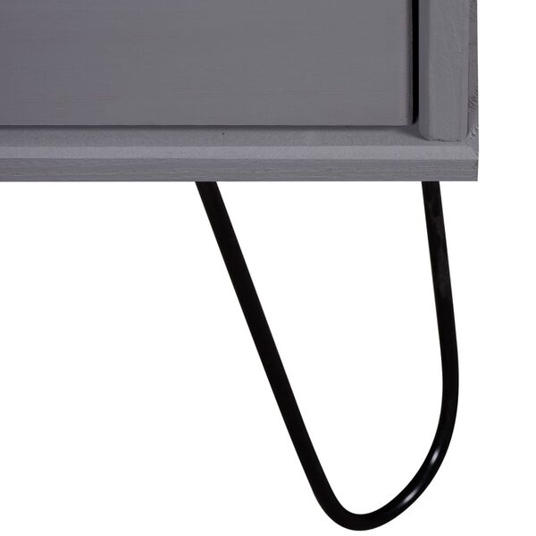 vidaXL Book Cabinet New York Grey Solid Pine Wood