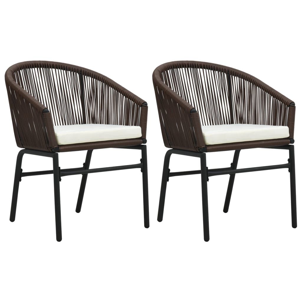 vidaXL 3 Piece Garden Dining Set Brown
