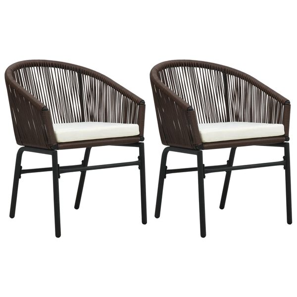 vidaXL 3 Piece Garden Dining Set Brown