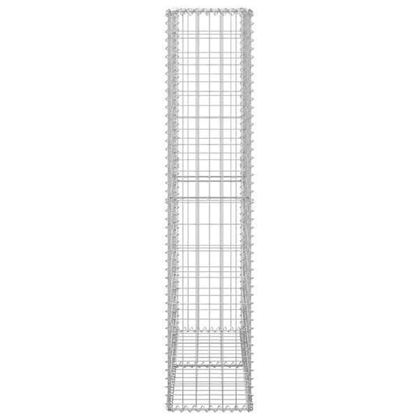vidaXL Gabion Basket with Lids Galvanised Wire 150 x 100 x 30 cm