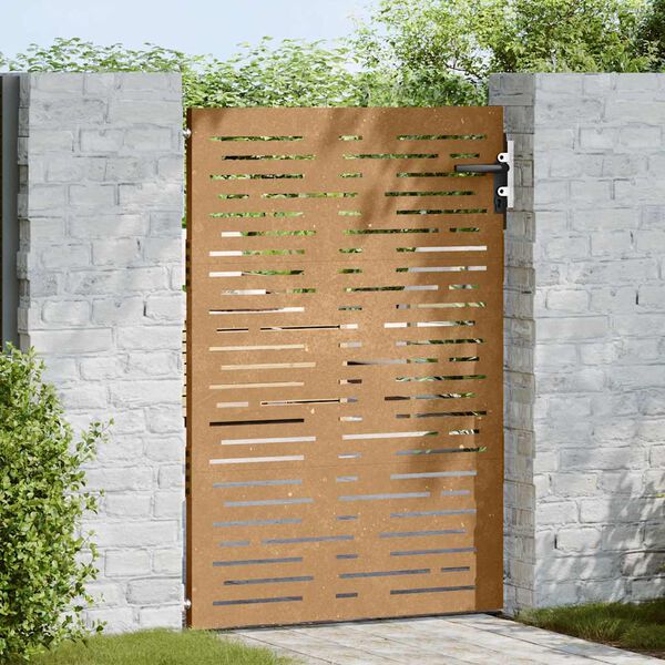 vidaXL Garden Gate 85x125 cm Corten Steel Square Design