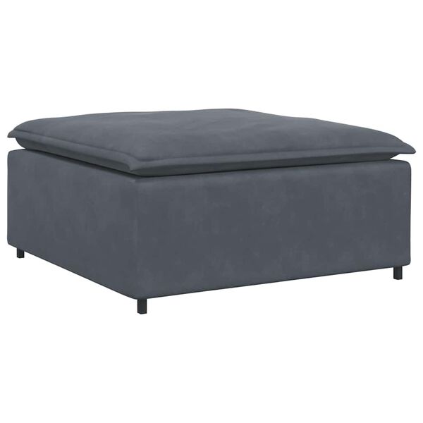 vidaXL Modular Sofa Footstool Module Dark Grey 100x100x48 cm