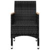 vidaXL 7 Piece Garden Dining Set Black