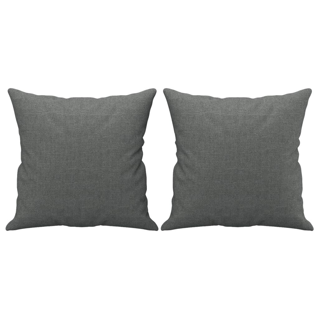 vidaXL 3 Piece Sofa Set with Pillows Dark Grey Fabric