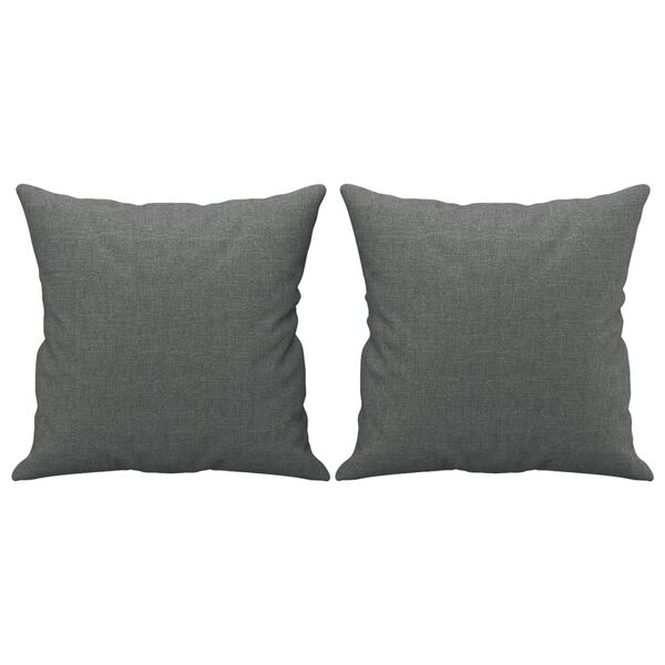 vidaXL 3 Piece Sofa Set with Pillows Dark Grey Fabric