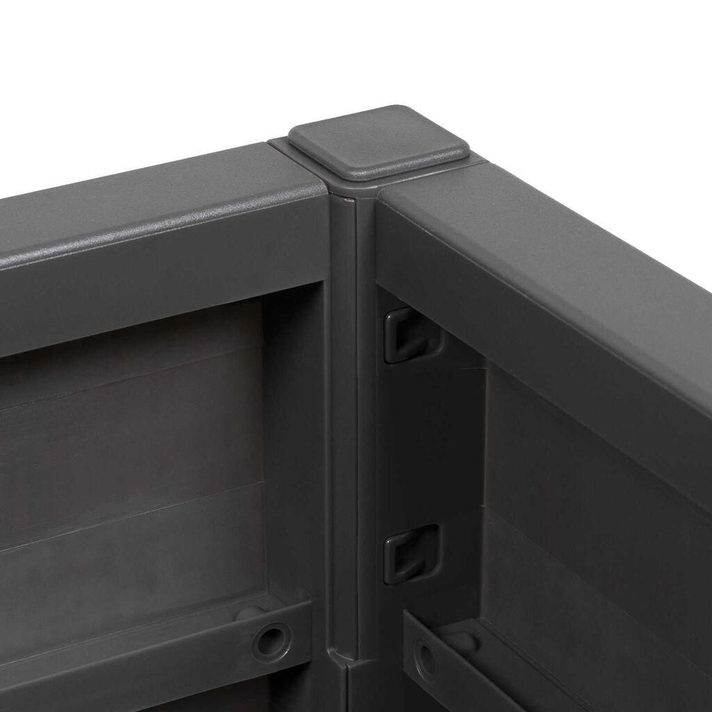 vidaXL Garden Planter in Dark Grey, 36x36x35 cm, made of PP