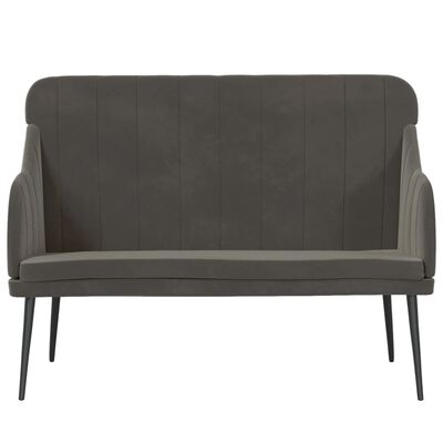 vidaXL Bench Dark Grey 110x76x80 cm Velvet