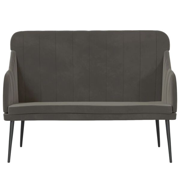 vidaXL Bench Dark Grey 110x76x80 cm Velvet