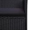 vidaXL 5 Piece Garden Lounge Set With Cushions Poly Rattan Black