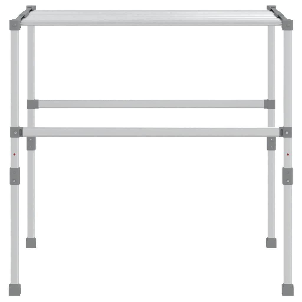 vidaXL Laundry Dryer 83x(50-55)x(40-85) cm Aluminium