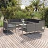 vidaXL 12 Piece Garden Lounge Set with Cushions Poly Rattan Grey