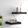 vidaXL Floating Wall Shelves 2 pcs Black 23x23.5x3.8 cm MDF