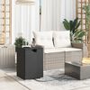 vidaXL Propane Tank Cover Table Black 40x40x60 cm Poly Rattan