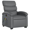 vidaXL Stand up Massage Recliner Chair Grey Faux Leather