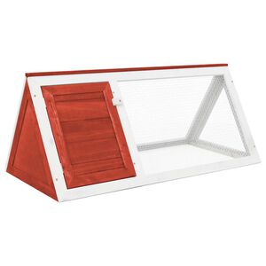 vidaXL Animal Rabbit Cage Red Wood