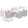 vidaXL 7 Piece Garden Dining Set with Cushions Beige Poly Rattan