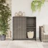 vidaXL Storage Cabinet with Storage Grey 100 x 36 x 102 cm Rattan