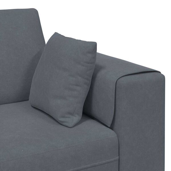 vidaXL Velvet Sofa with Cushion Dark Grey 208 cm Velvet