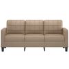 vidaXL 3-Seater Sofa Cappuccino 180 cm Faux Leather