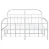 vidaXL Metal Bed Frame without Mattress with Footboard White 135x190cm