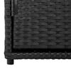 vidaXL Garden Storage Cabinet Black 110x55x60.5 cm Poly Rattan