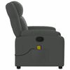 vidaXL Massage Recliner Chair Dark Grey Fabric