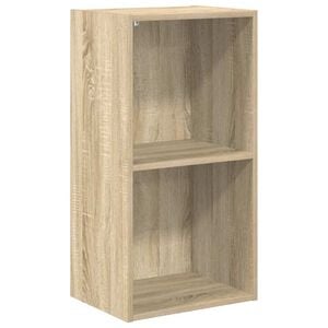 vidaXL 2-Tier Book Cabinet Sonoma Oak 40x30x76.5 cm Engineered Wood