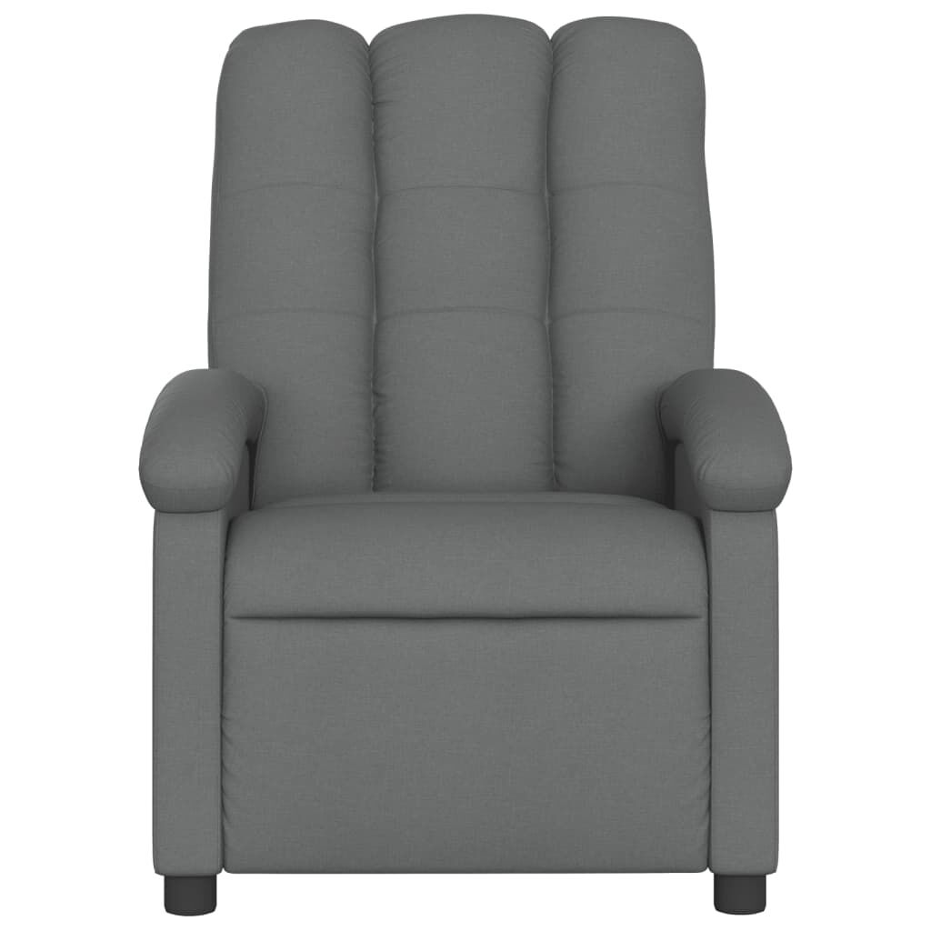vidaXL Electric Massage Recliner Chair Dark Grey Fabric