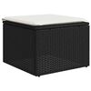 vidaXL 7 Piece Garden Sofa Set with Cushions Black Poly Rattan