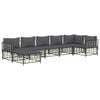 vidaXL 7 Piece Garden Lounge Set with Cushions Anthracite Poly Rattan