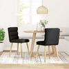 vidaXL Dining Chairs 2 pcs Black Fabric