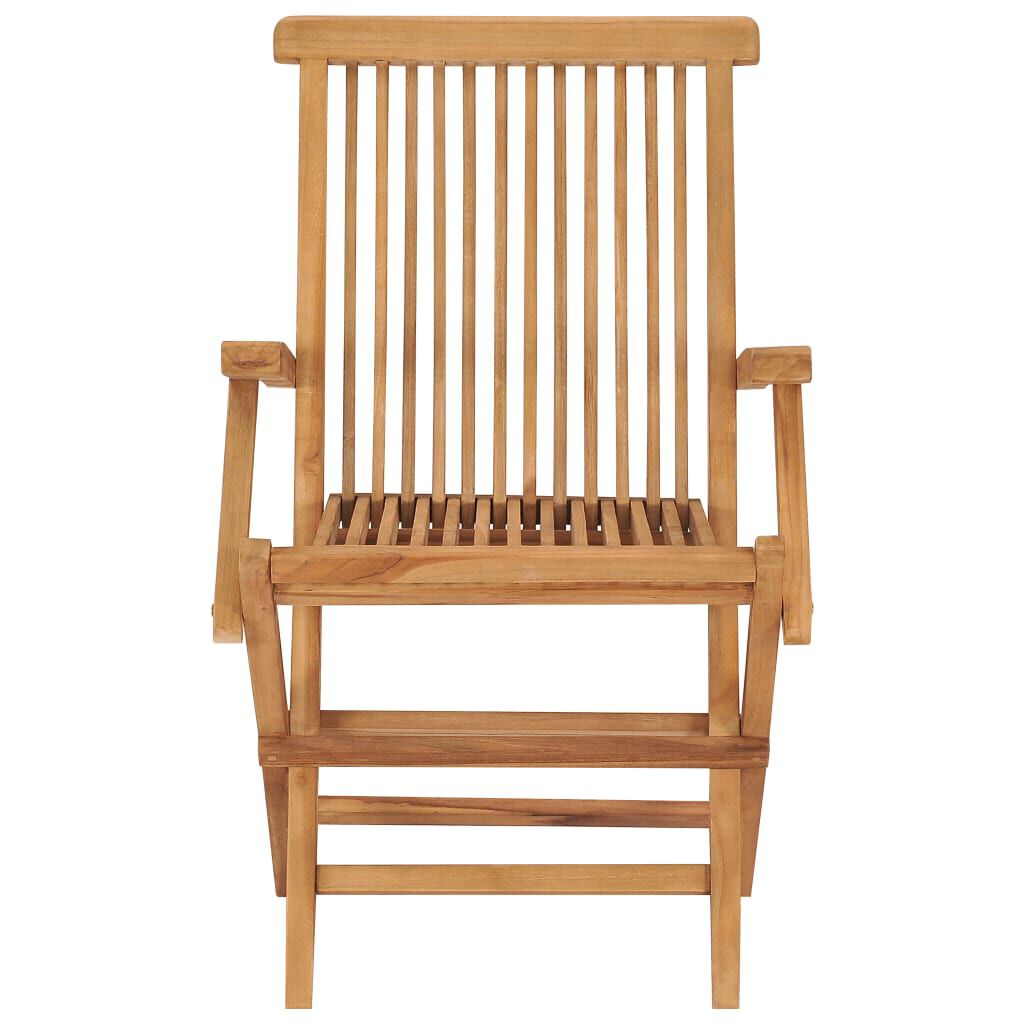 vidaXL Folding Garden Chairs 8 pcs Solid Teak Wood